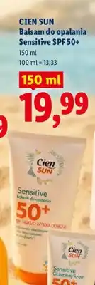 Lidl Balsam do opalania Sensitive Cien Sun SPF 50+ oferta