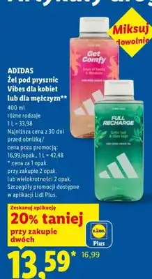 Lidl Żel pod prysznic Adidas Get Comfy oferta