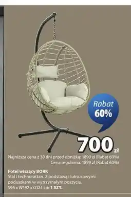 JYSK Fotel wiszący BORK oferta