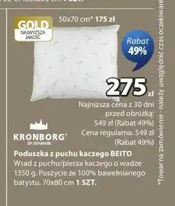 JYSK Poduszka z puchu kaczego Kronborg Beito 70x80 cm oferta
