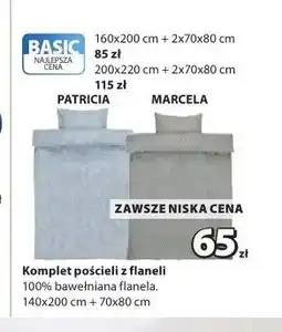 JYSK Komplet pościeli z flaneli PATRICIA oferta
