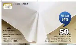 JYSK Prześcieradło z satyny KRONBORG SANDRA oferta