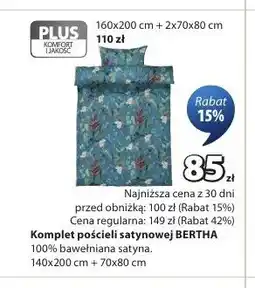 JYSK Komplet pościeli satynowej BERTHA oferta
