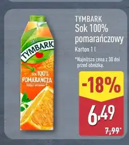 ALDI Sok 100% pomarańczowy Tymbark oferta