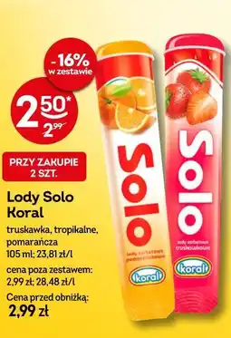 Żabka Lody Solo Koral oferta