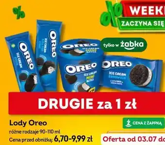 Żabka Lody Oreo oferta