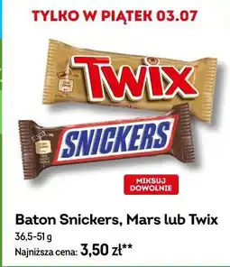 Żabka Baton Snickers, Mars lub Twix oferta