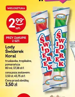 Żabka Lody Świderek Koral oferta
