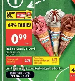 Biedronka Rożek Koral, 110 ml oferta