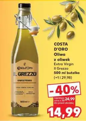 Kaufland COSTA D’ORO Oliwa z oliwek Extra Virgin Il Grezzo 500 ml butelka oferta