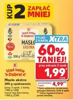 Kaufland Masło ekstra 200 g opakowanie oferta