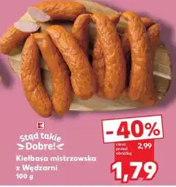 Kaufland Kiełbasa mistrzowska z Wędzarni 100 g oferta