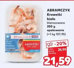 Kaufland ABRAMCZYK Krewetki białe blanszowane 200 g opakowanie oferta