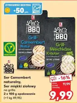 Kaufland Ser Camembert naturalny, Ser miękki ziołowy na grilla oferta