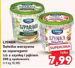 Kaufland LISNER Sałatka warzywna ze szparagami lub z szynką i jajkiem 500 g opakowanie oferta