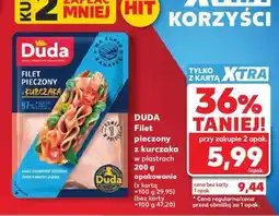 Kaufland DUDA Filet pieczony z kurczaka w plastrach 200 g opakowanie oferta