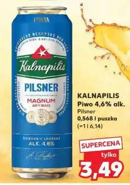 Kaufland KALNAPILIS Piwo 4,6% alk. Pilsner 0,568 l puszka oferta