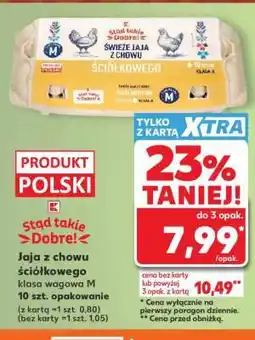 Kaufland Jaja z chowu ściółkowego klasa wagowa M 10 szt. opakowanie oferta