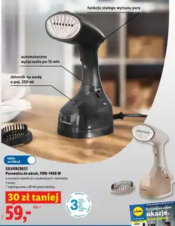 Lidl SILVERCREST Parownica do ubrań, 1190-1400 W oferta