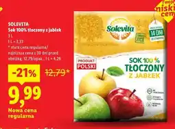 Lidl SOLEVITA Sok 100% tłoczony z jabłek oferta