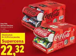 Lidl Coca-Cola lub Coca-Cola Zero Ośmiosztuk oferta