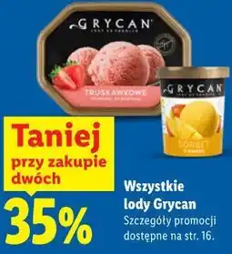 Lidl Wszystkie lody Grycan oferta