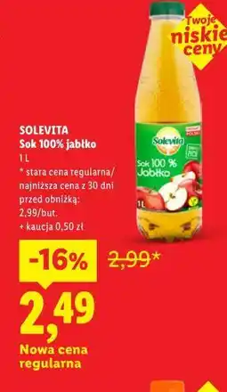 Lidl SOLEVITA Sok 100% jabłko oferta