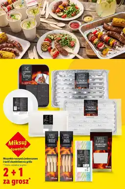 Lidl Wszystkie naczynia jednorazowe i tacki aluminiowe na grilla Grill & Fun oferta