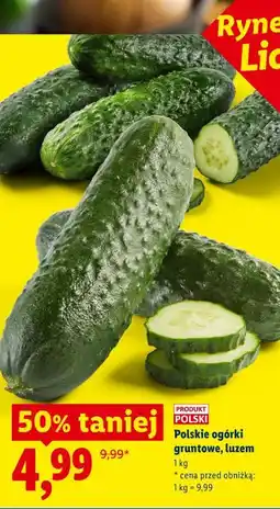 Lidl Polskie ogórki gruntowe, luzem oferta