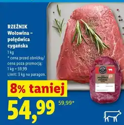 Lidl Rzeźnik Wołowina - polędwica cygańska oferta
