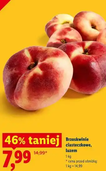 Lidl Brzoskwinie ciasteczkowe, luzem oferta