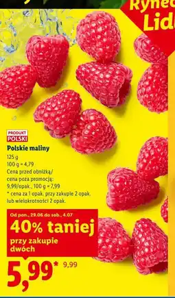 Lidl Polskie maliny oferta