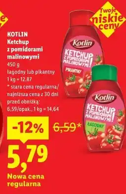 Lidl KOTLIN Ketchup z pomidorami malinowymi oferta