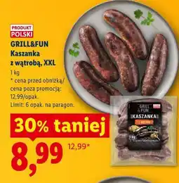 Lidl GRILL&FUN Kaszanka z wątróbką, XXL oferta