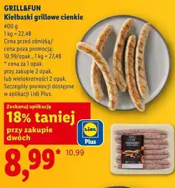 Lidl GRILL&FUN Kiełbaski grillowe cienkie oferta