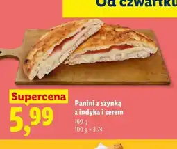 Lidl Panini z szynką z indyka i serem oferta