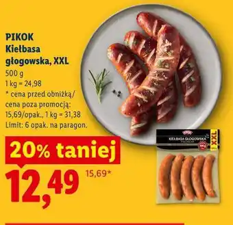 Lidl PIKOK Kiełbasa głogowska, XXL oferta