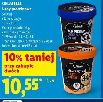Lidl GELATELLI Lody proteinowe oferta