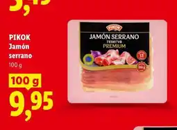Lidl PIKOK Jamón serrano oferta