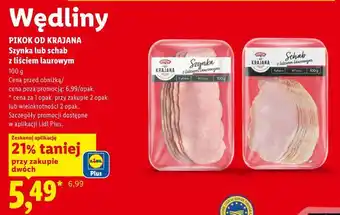 Lidl PIKOK OD KRAJANA Szynka lub schab z liściem laurowym oferta