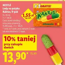 Lidl NESTLÉ Lody na patyku Kaktus, 9-pak oferta