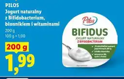 Lidl PILOS Jogurt naturalny z Bifidobacterium, błonnikiem i witaminami oferta