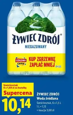 Lidl ŻYWIEC ZDRÓJ Woda źródlana oferta