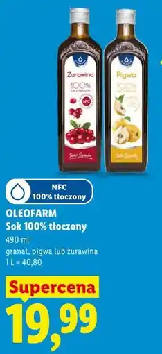 Lidl OLEOFARM Sok 100% tłoczony oferta