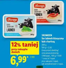 Lidl JASMEEN Ser labneh klasyczny lub z harissą oferta