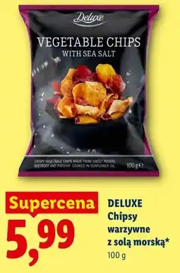 Lidl DELUXE Chipsy warzywne z solą morską oferta