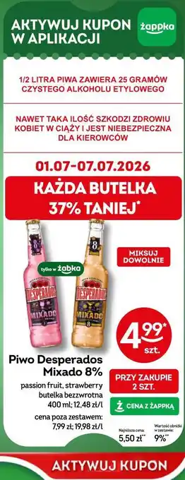 Żabka Piwo Desperados Mixado 8% oferta