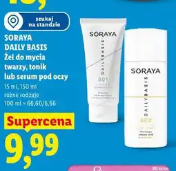Lidl SORAYA DAILY BASIS Żel do mycia twarzy, tonik lub serum pod oczy oferta