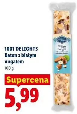 Lidl 1001 DELIGHTS Baton z białym nugatem oferta