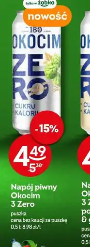 Żabka Napój piwny Okocim 3 Zero oferta